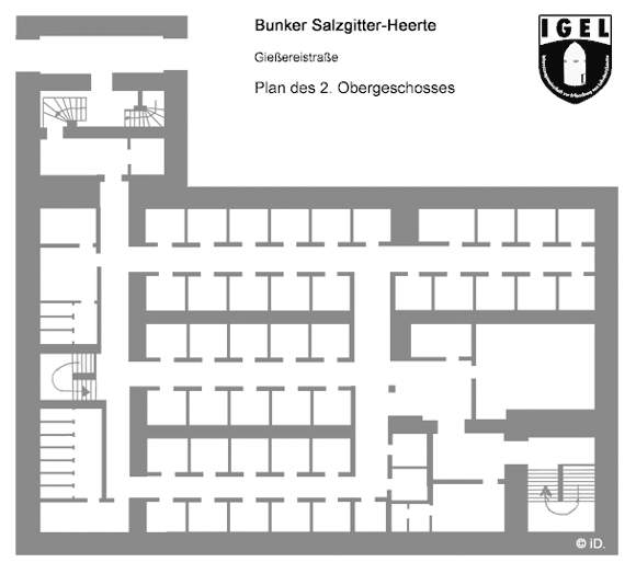 Bunker SZ-Heerte - Grundriss 2. Obergeschoss